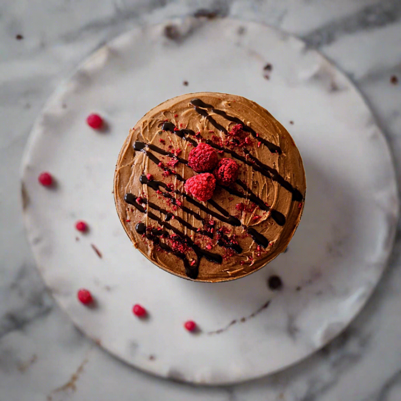 Chocolate and Raspberry Cake top